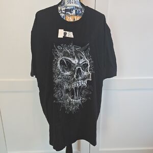 Black Graphic Skull T-Shirt